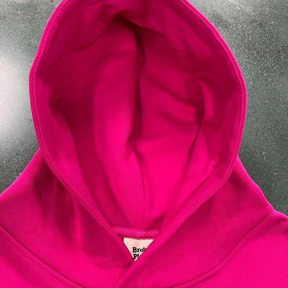 Broken Planet Monochrome Hoodie Fuchsia Pink - Picture 5 of 8